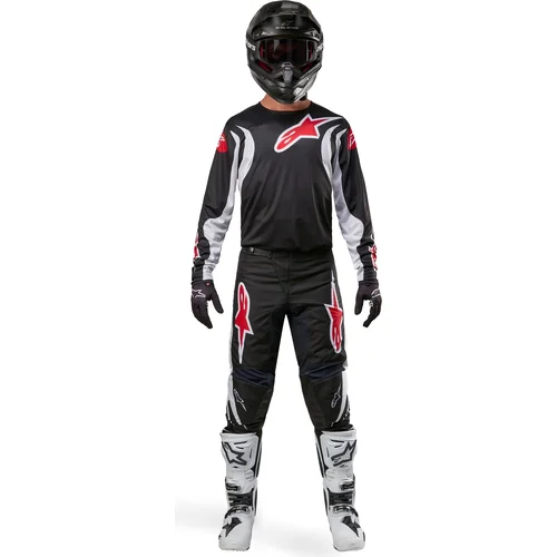 Nohavice FLUID LUCENT (čierna/biela/červená, veľkosť 32) /ALPINESTARS/ - obr. 2