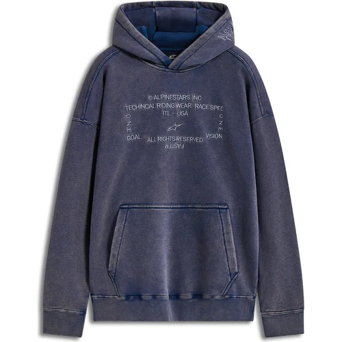 Mikina infinite washed oversized hoodie ALPINESTARS 1236-52804-9087-XL (vypraná modrá, veľkosť XL)