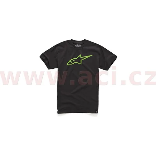 Tričko AGELESS krátky rukáv ALPINESTARS 1032-72030-1060-S (čierne/zelené, veľkosť S)