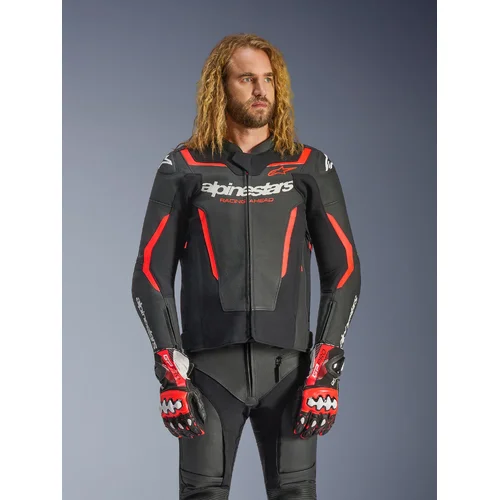 Bunda GP FORCE V2 (čierna/červená fluo/biela, veľkosť 52) /ALPINESTARS/ - obr. 5