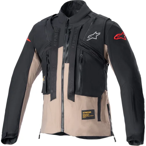 Bunda TECHDURA ALPINESTARS 3704524-1286-XXL (čierna/hnedá, veľkosť 2XL)