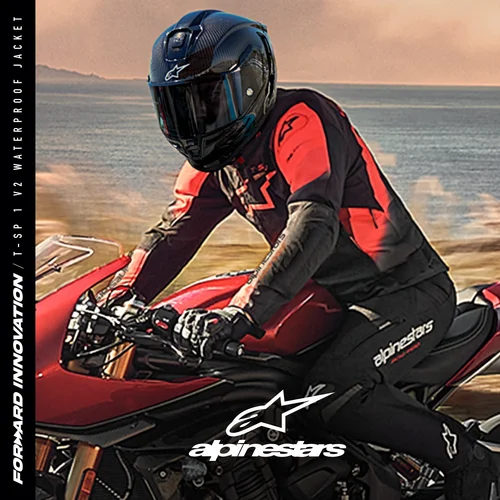 Bunda t-sp 1 2 waterproof (čierna/červená fluo, veľkosť S) /ALPINESTARS/ - obr. 3