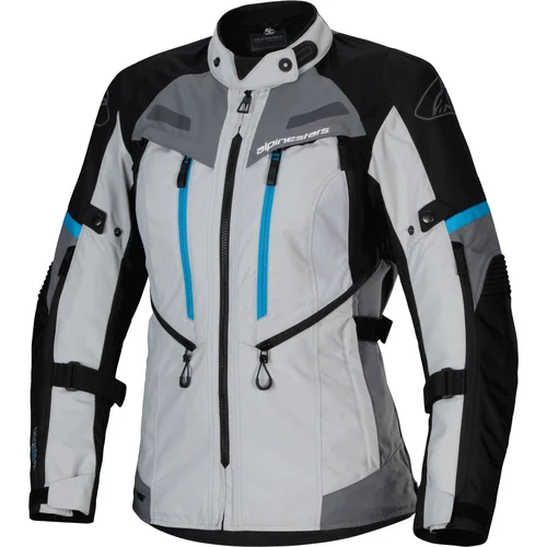 Bunda stella bogota PRO drystar ALPINESTARS 3217023-9136-L dámska, (sivá/čierna/modrá, veľkosť L)