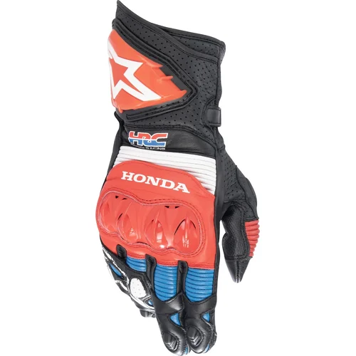 Rukavice GP PRO R 3 HONDA kolekcia ALPINESTARS 3556223-1317-XXL (čierna/červená fluo/modrá/biela, veľkosť 2XL)
