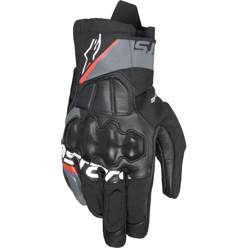 Rukavice COROZAL 3 DRYSTAR ALPINESTARS 3520525-1412-XL (čierna/tmavosivá/fluorescenčná červená, veľkosť XL)