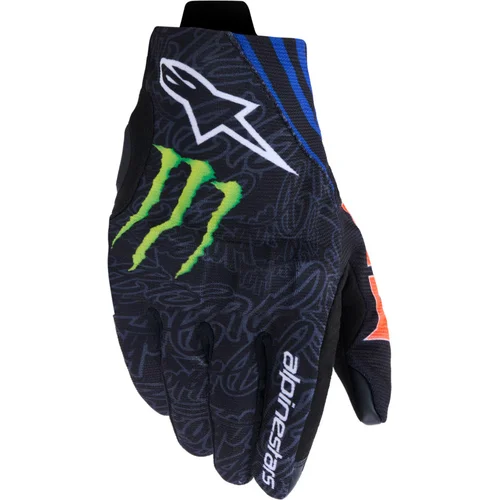 Rukavice REEF V2 FQ20 kolekcia ALPINESTARS 3561526-1691-XXL (čierna/červená fluo/modrá/zelená, veľkosť 2XL)