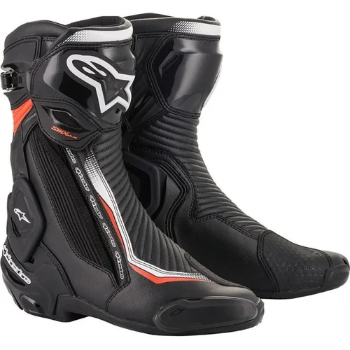 Topánky SMX Plus V2 ALPINESTARS 2221019-1231-38 (čierna/biela/červená fluo, veľkosť 38)