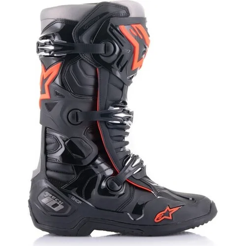 Topánky TECH 10 (čierna/červená fluo/sivá, veľkosť 42) /ALPINESTARS/ - obr. 1