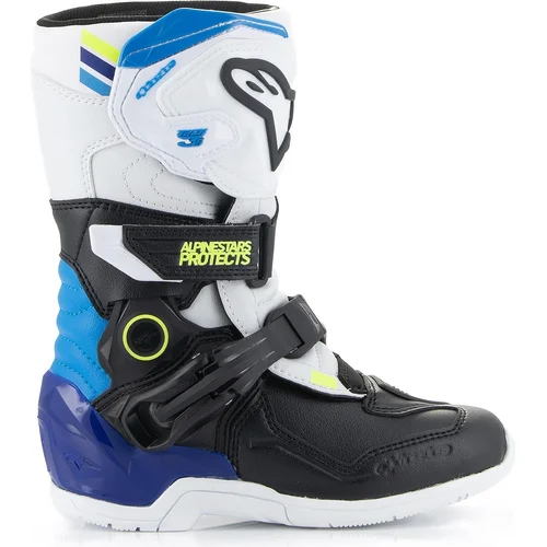 Topánky TECH 3S KIDS detské biela/čierna/modrá, veľkosť 29) /ALPINESTARS/ - obr. 1