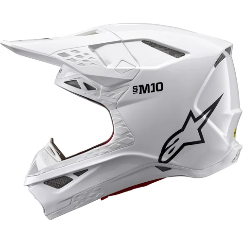 Prilba supertech S-M10 solid 8300123-2180-S (biela, veľkosť S) /ALPINESTARS/ - obr. 1