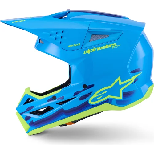 Prilba S-M3 FORCE 8301126-7232-L (modrá/žltá fluo, veľkosť L) /ALPINESTARS/ - obr. 1