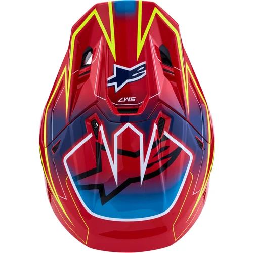 Prilba supertech S-M7 cast (červená/žltá fluo/modrá, veľkosť L) /ALPINESTARS/ - obr. 1
