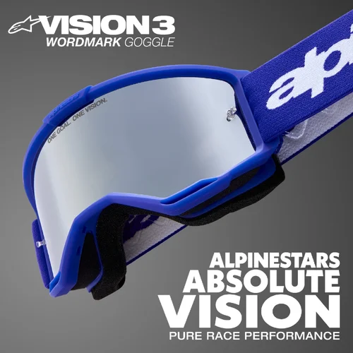Okuliare VISION 3 WORDMARK (žltá fluo, číre plexi) 2027 /ALPINESTARS/ - obr. 4