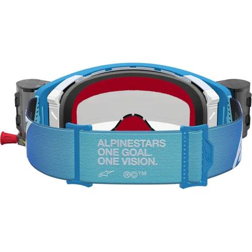 Okuliare supertech firma roll-off wide vision (modrá/strieborná, číre plexi a roll-off systém) 2027 /ALPINESTARS/ - obr. 1