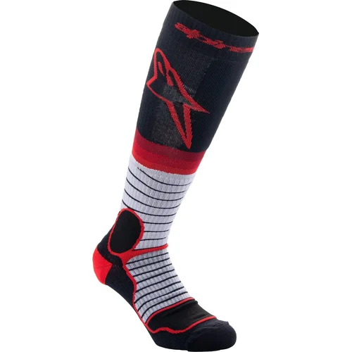 Čierna/červená/sivá ALPINESTARS 4701524-1215-S ponožky MX PRO, veľkosť S)