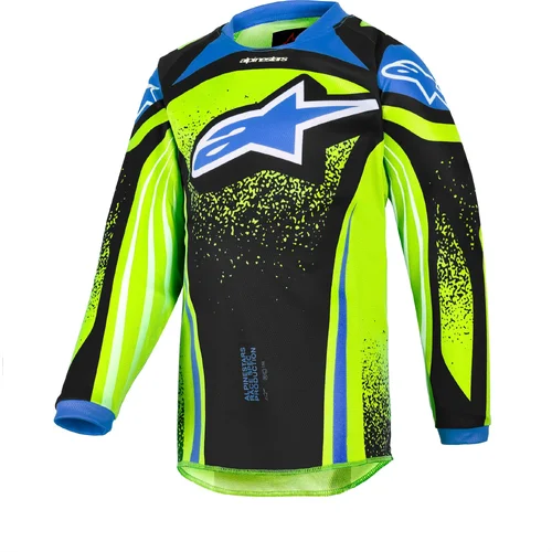 Tmavomodrá/žltá fluo/čierna ALPINESTARS 3730326-7268-XXS dres RACER NOMUR KIDS, detský, veľkosť 2XS)