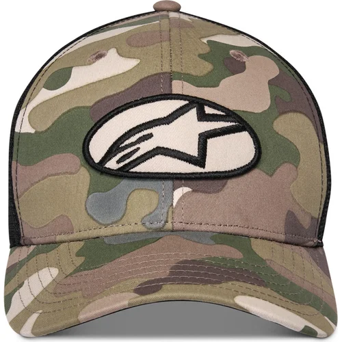 Zelená camo/čierna) šiltovka OBLIQUE CAMO TRUCKER /ALPINESTARS/ - obr. 2