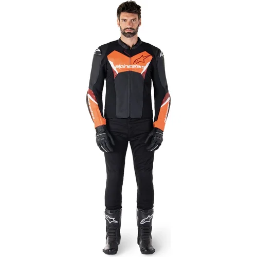 Bunda FASTER 3 (čierna/červená fluo, veľkosť 52) /ALPINESTARS/ - obr. 2