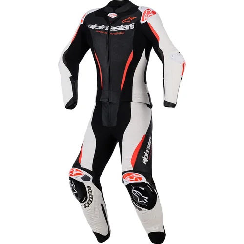 Dvojdielna kombinéza STELLA GP-R7 ALPINESTARS 3170126-1231-44 dámska, (čierna/biela/červená fluo, veľkosť 44)