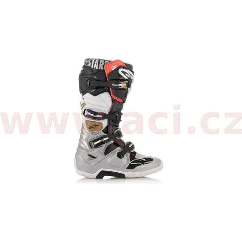 Topánky TECH 7 (čierna/strieborná/biela/zlatá, veľkosť 38) /ALPINESTARS/ - obr. 1