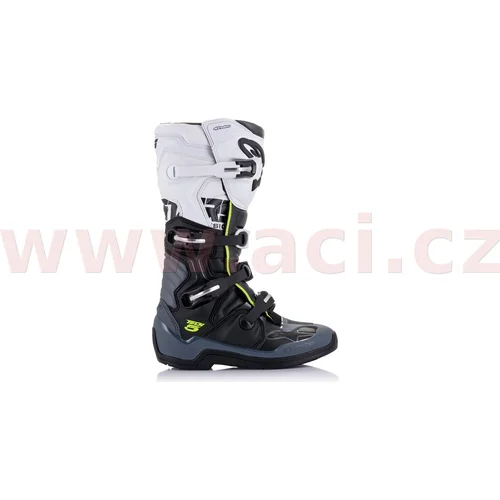 Topánky TECH 5 (čierna/sivá/biela/žltá fluo, veľkosť 42) /ALPINESTARS/ - obr. 1