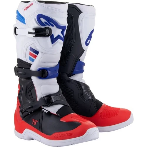 Topánky TECH 3 ALPINESTARS 2013018-2307-12 (biela/čierna/modrá/červená, veľkosť 47)