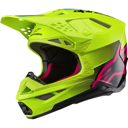 Prilba supertech S-M10 unite ALPINESTARS 8301623-5138-L (žltá fluo/čierna/ružová, veľkosť L)