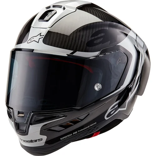 Prilba supertech R10 element ALPINESTARS 8200324-1368-L (karbon/strieborná/čierna, veľkosť L)