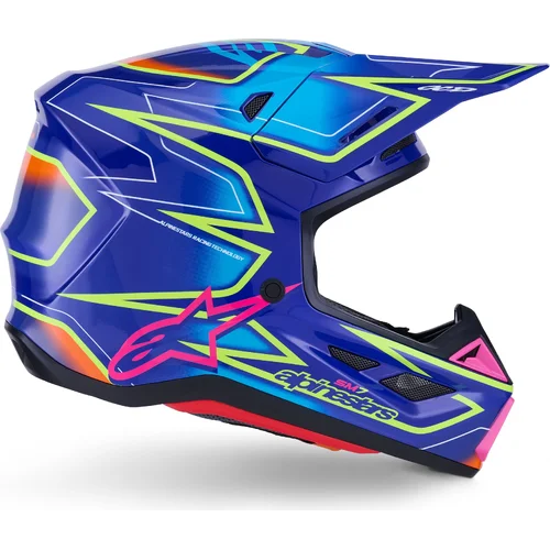 Prilba supertech S-M7 cast (modrá/ružová/žltá fluo, veľkosť S) /ALPINESTARS/ - obr. 4