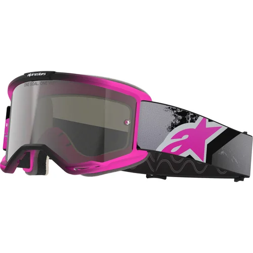 Okuliare VISION 5 LAHND ALPINESTARS 5100626-9284-OS (ružová fluo/sivá/čierna/biela, zrkadlové strieborné plexi)