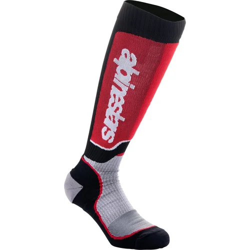 Ponožky MX PLUS ALPINESTARS 4702324-1215-M (čierna/červená/sivá, veľkosť M)