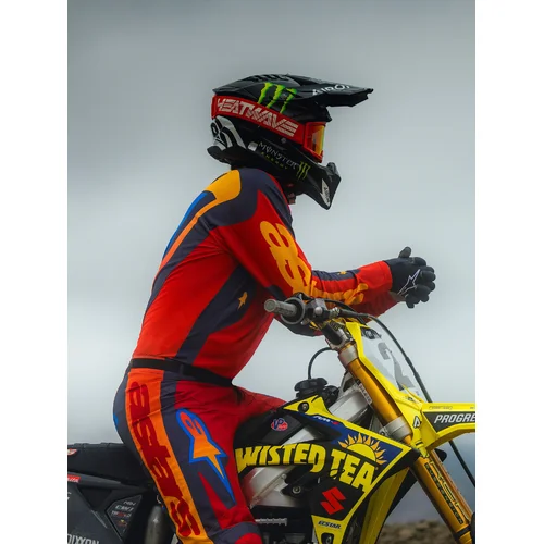 Dres RACER HUNT, (červená/tmavosivá/gradient, veľkosť L) /ALPINESTARS/ - obr. 4