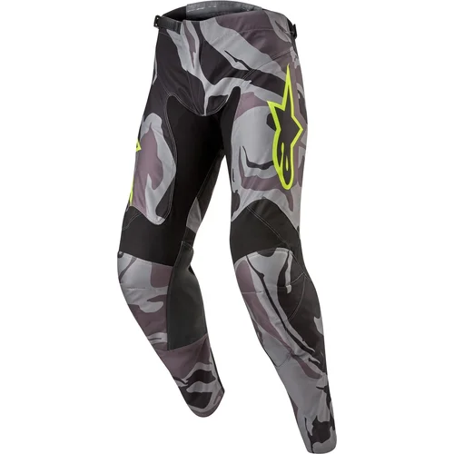 Nohavice RACER TACTICAL ALPINESTARS 3721224-9115-34 (sivá camo/žltá fluo/čierna, veľkosť 34)