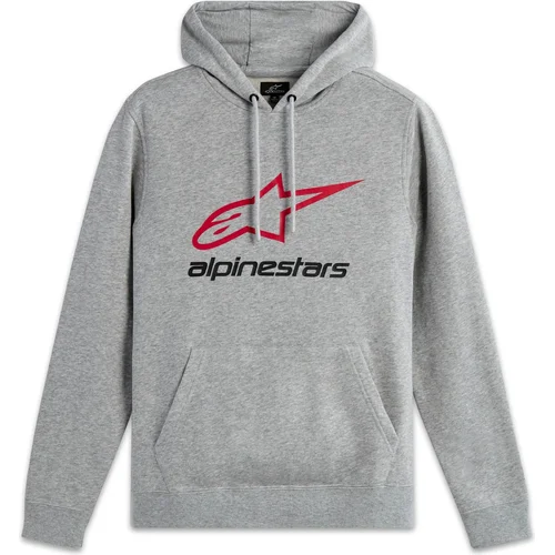 Mikina ALWAYS HOODIE 3 ALPINESTARS 1244-52020-1131-XL (sivá/červená/čierna, veľkosť XL)