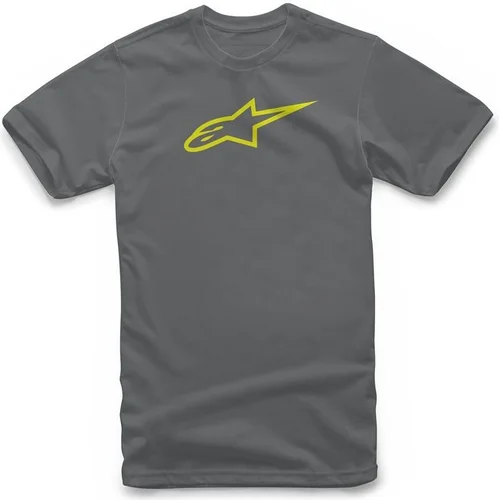 Tričko AGELESS CLASSIC ALPINESTARS 1032-72030-1855-S (sivá/žltá fluo, veľkosť S)