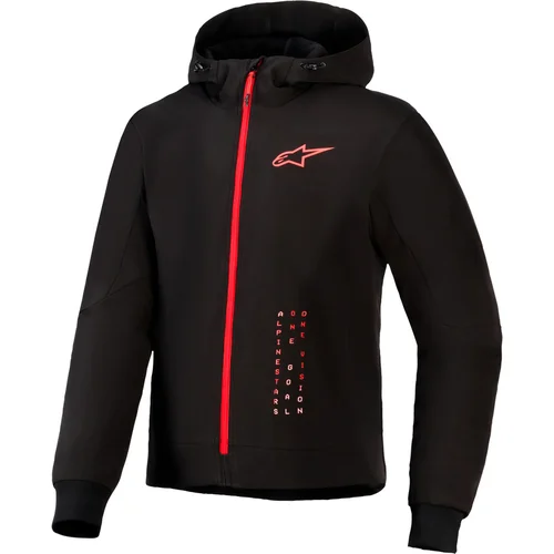 Bunda radium tech hoodie ALPINESTARS 4202624-1303-XXL (čierna/červená, veľkosť 2XL)
