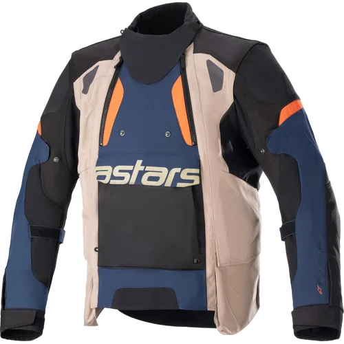 Bunda harok drystar ALPINESTARS 3204822-7194-3XL (tmavomodrá/khaki/oranžová/čierna, veľkosť 3XL)