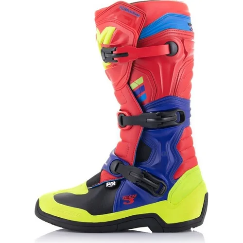 Topánky TECH 3 (červená/modrá/žltá fluo/čierna, veľkosť 45,5) /ALPINESTARS/ - obr. 4