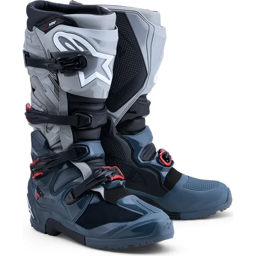 Topánky tech 7 enduro drystar ALPINESTARS 2010526-9339-10 (tmavosivá/svetlosivá/červená, veľkosť 44,5)