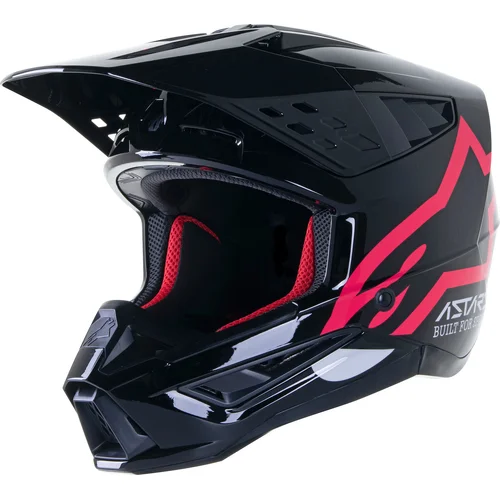 Prilba S-M5 COMPASS ALPINESTARS 8303221-1839-XXL (čierna/ružová, veľkosť 2XL)