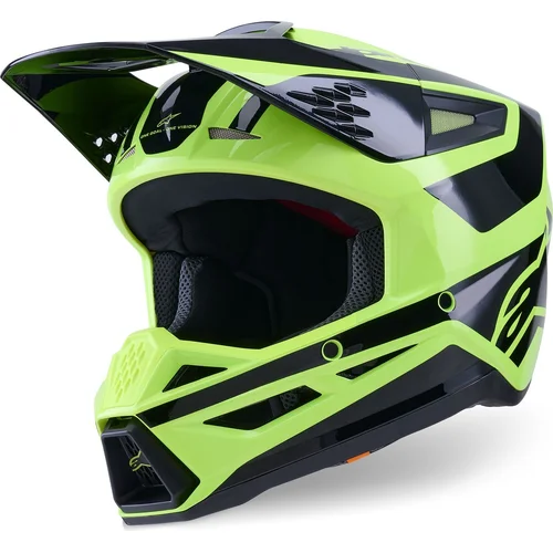 Prilba S-M3 HEAT ALPINESTARS 8300926-5011-XL (žltá fluo/čierna, veľkosť XL)