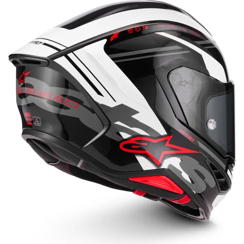 Prilba S-R7 A-CORE (čierna/biela/červená, veľkosť 2XL) /ALPINESTARS/ - obr. 3