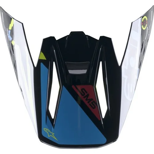 Žltá fluo/čierna/modrá/tmavočervená ALPINESTARS 8986022-1757-TU šilt pre prilby S-M5 ACTION, verzia ECE 22.05)