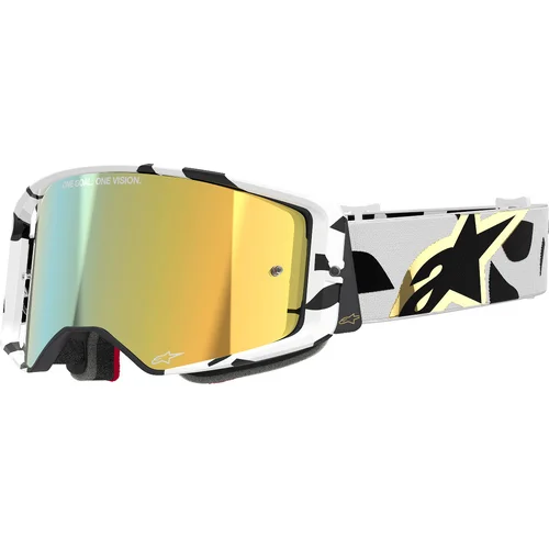 Okuliare SUPERTECH CORP ALPINESTARS 5100325-2044-OS (biela/zlatá, zrkadlové zlaté plexisklo)