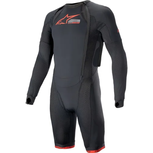 Vonkajšia vrstva airbagovej vesty TECH-AIR®10 ALPINESTARS 6998222-1303-M (čierna/červená/sivá, štandardné prevedenie s krátkymi nohavicami, veľkosť M)