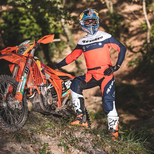 Dres PRO-DURA, (modrá/oranžová/biela, veľkosť M) /ALPINESTARS/ - obr. 2