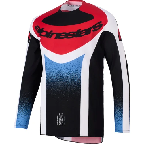 Čierna/biela/modrá/červená ALPINESTARS 3760926-123-M dres TECHSTAR KNIF, veľkosť M)