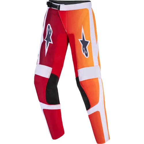 Nohavice FLUID PORTL YOUTH ALPINESTARS 3741126-3198-28 detské, (červená/oranžová/svetlosivá, veľkosť 28)