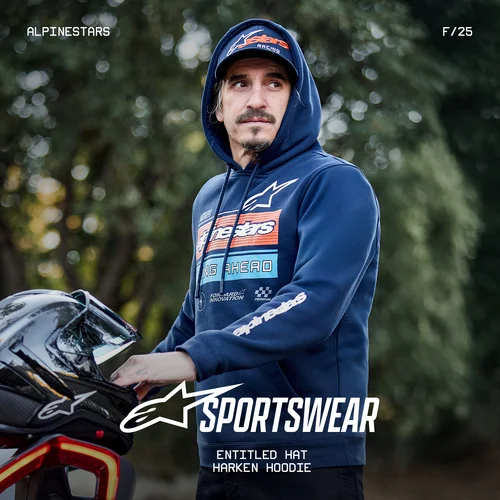 Mikina HARKEN HOODIE (modrá, veľkosť M) /ALPINESTARS/ - obr. 2