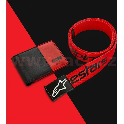 Čierna/červená) 1230-93100-3010-TU pás LINEAR WEB BELT /ALPINESTARS/ - obr. 1